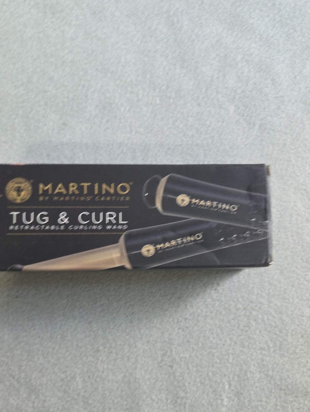 Tug & Curl Retractable Curling Wand - Black/Gold